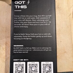 Tumbler easy dose also frother. Never opened